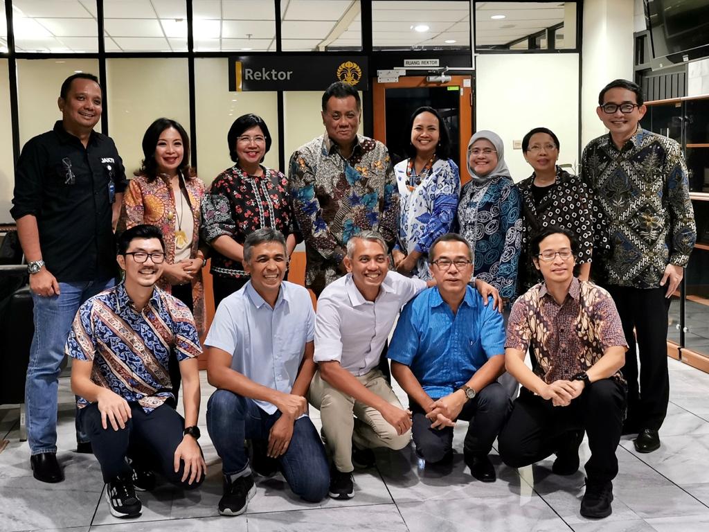 Kunjungan Ketua Umum & Pengurus ILUNI FEB UI ke Rektor dan Guru Besar Universitas Indonesia (UI).