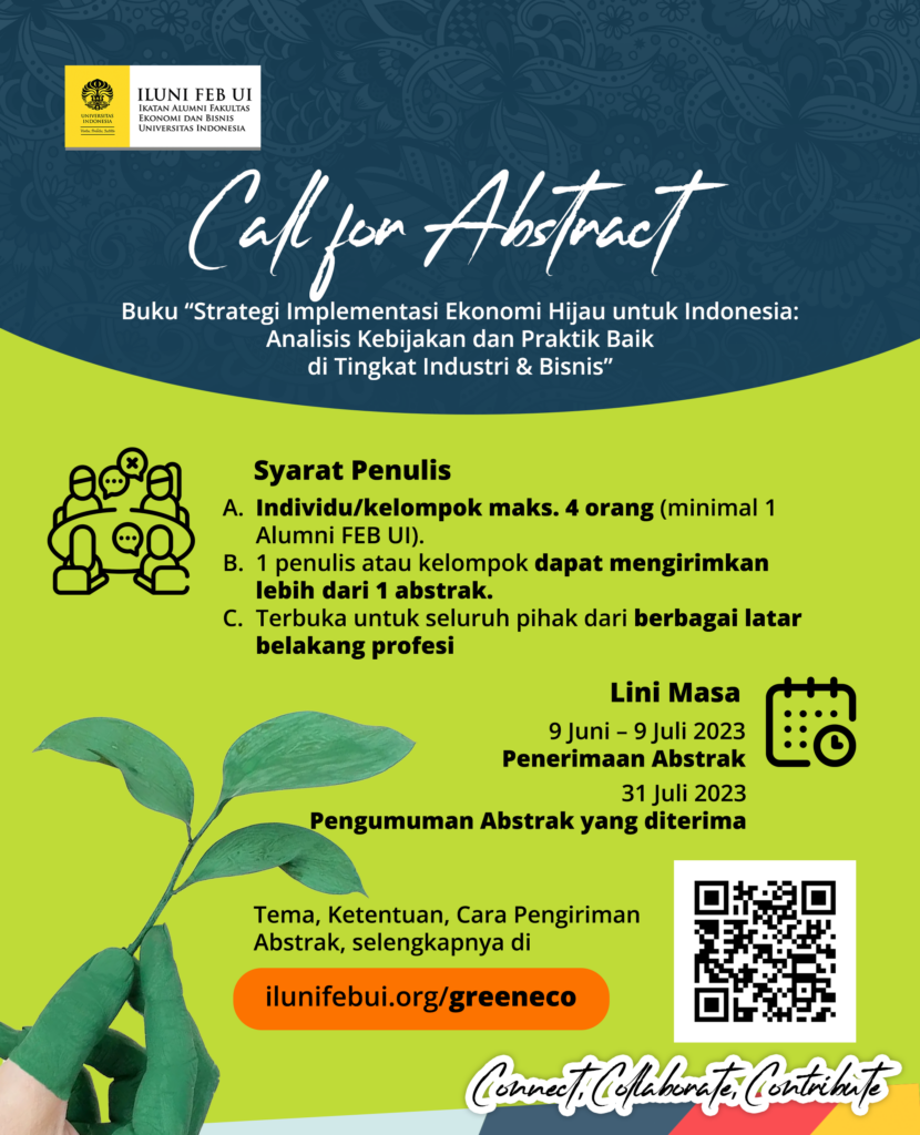 Call for Abstract Buku “Strategi Implementasi Ekonomi Hijau untuk Indonesia”